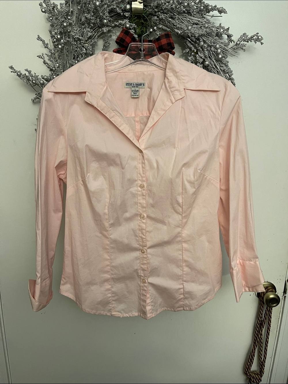 Pale Pink Button-Up Shirt - Women's